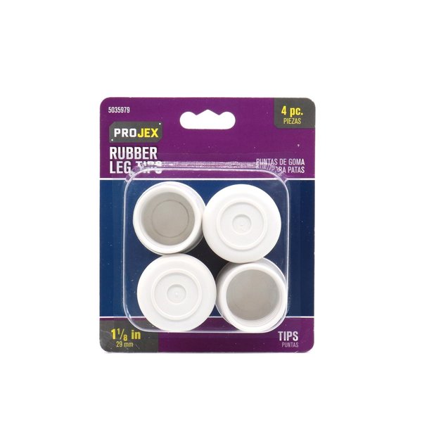 Projex Rubber Leg Tip Off-White Round 1-1/8 in. W , 4PK P0055